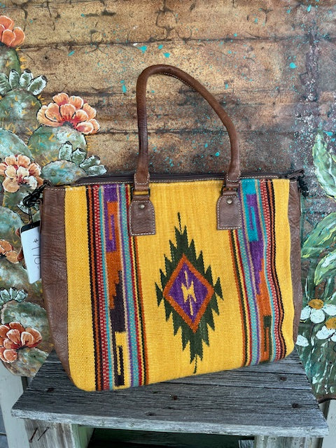 Gold Aztec Tote