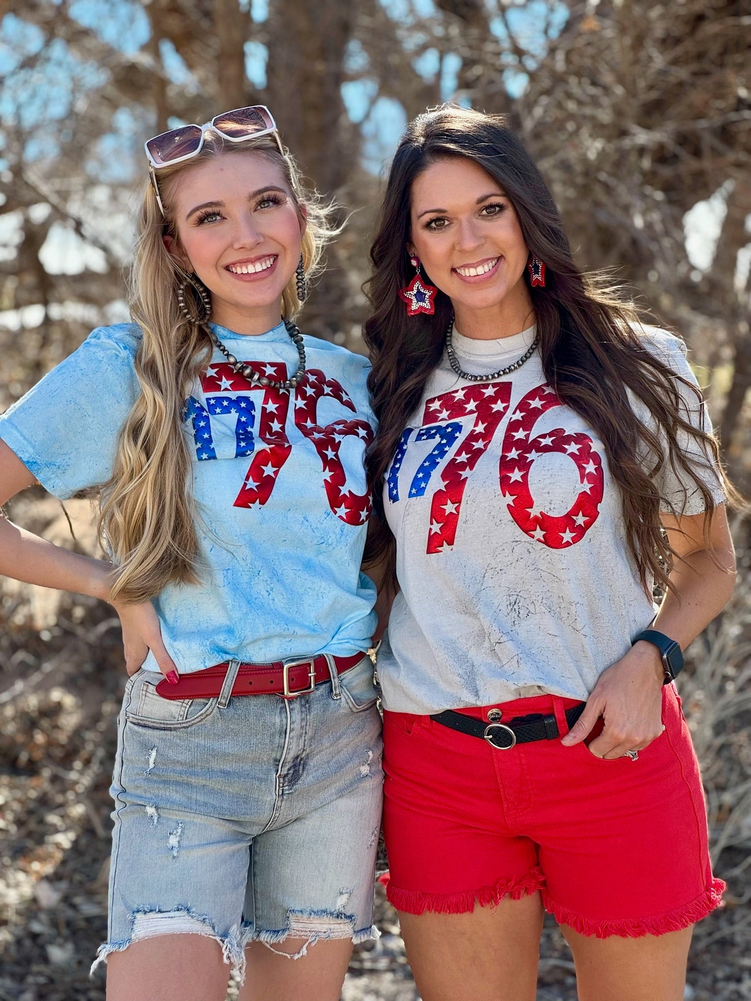 1776 in Metallic Puff with Stars Tee – Rustic Ranch Hands