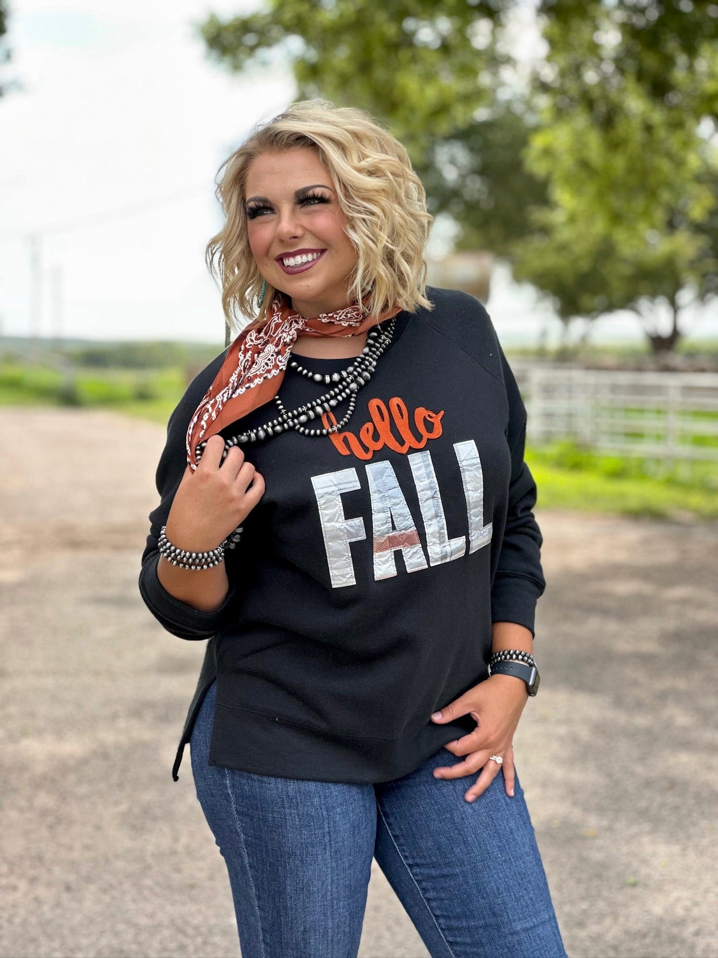 Hello Fall Applique Sweatshirt